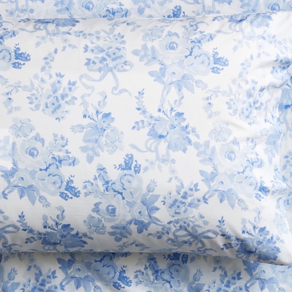 LoveShackFancy Pottery Barn Teen Garden Damask Organic Sheet pillow case